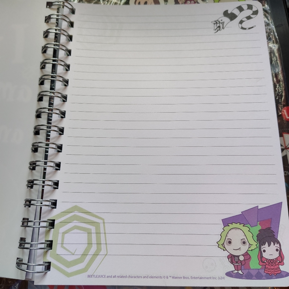 🪲NWT Beetlejuice Vinyl Covered Spiral Journal w/ Vinyl Separators - Picture 16 of 16